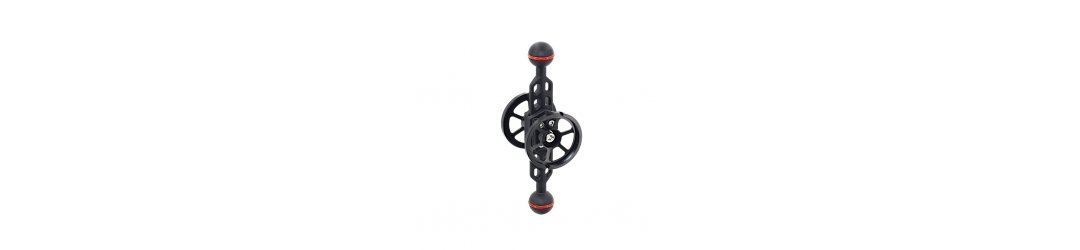 Plastic Carbon Brazo con Bola 25 mm Long 18 cm y Doble Porta Objetivo M52