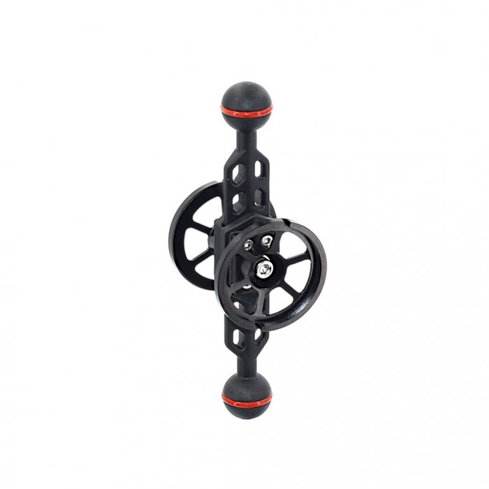 Plastic Carbon Kugelarm mit Kugeln 25 mm Länge 18 cm und Doppelt Linsenhalter M52