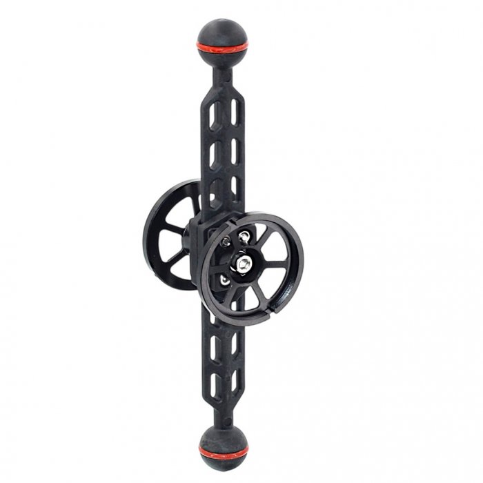 Plastic Carbon Kugelarm mit Kugeln 25 mm Länge 24 cm und Doppelt Linsenhalter M52