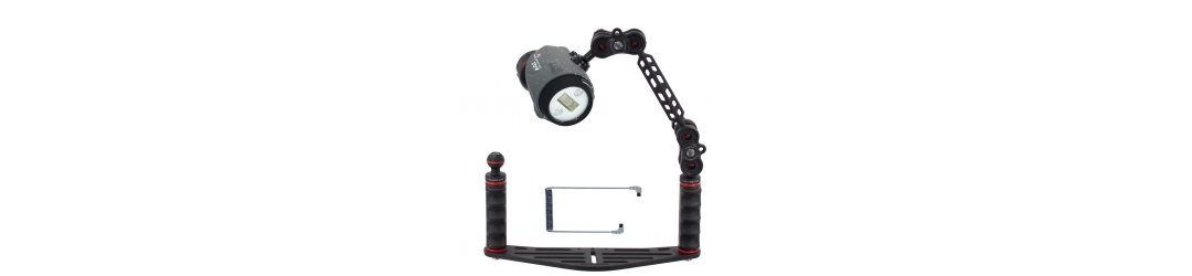 Underwater Tray for Camera Housing Package with AOI Ultra Compact Strobe Q1i