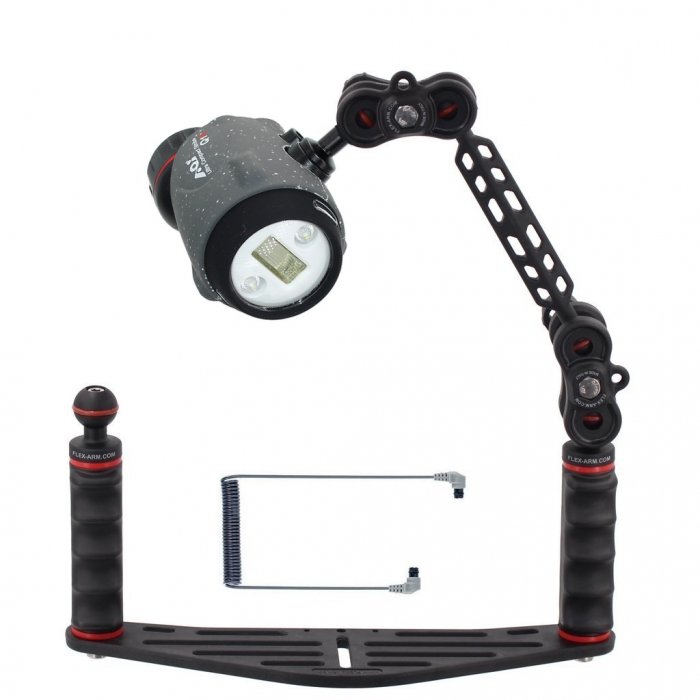 Staffa Subacquea Kit Flash AOI Ultra Compact Strobe Q1i e Fibra Ottica