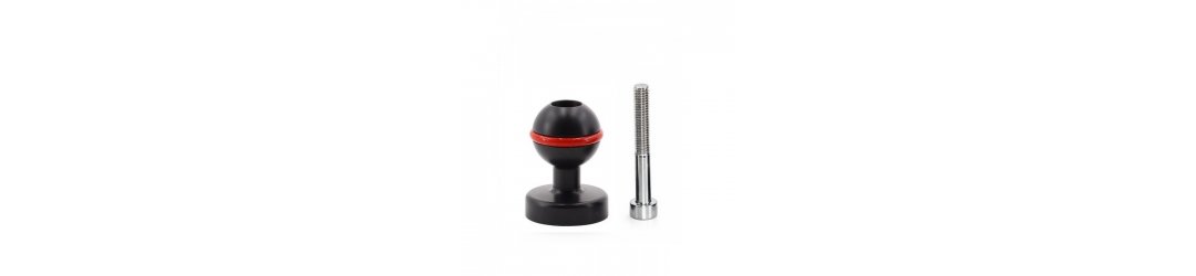 1-Inch Ball with M6 Thread for Carbon Fiber Arms L 40 mm Aluminum