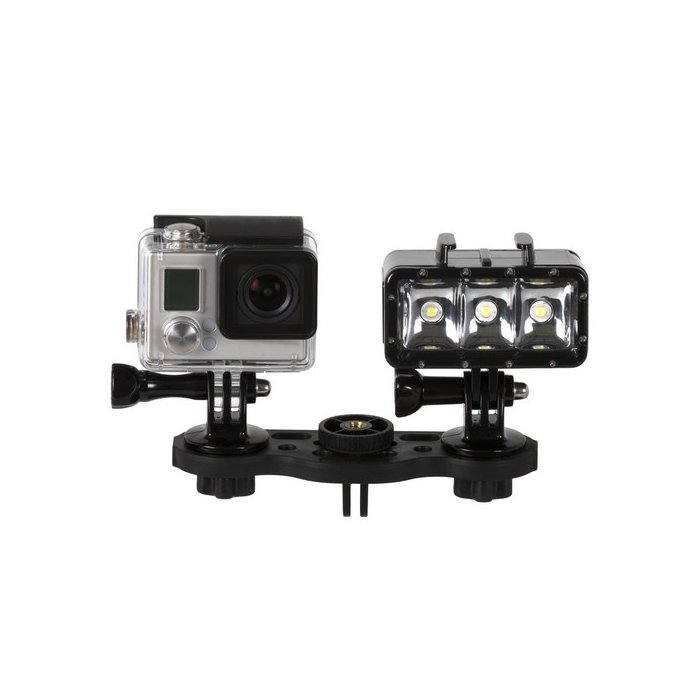 GEPULY - Custodia protettiva per GoPro Hero 4, Hero 3+, Hero 3, Hero 3, custodia protettiva laterale con scheletro posteriore e porta LCD Touch Backdoor per GoPro Hero 4, Hero 3+, Hero3 + Hero3