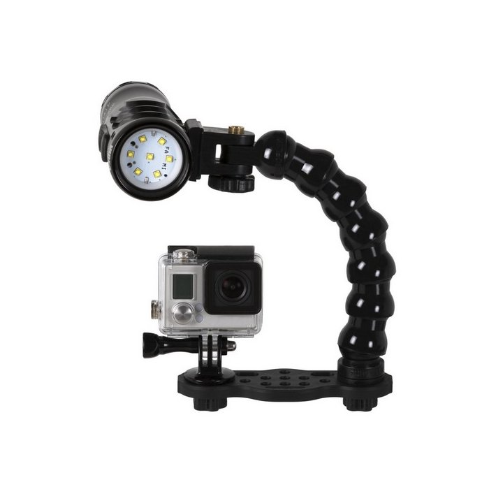 GO-TRAY Underwater Bracket with 3/4 Flex Arm Ys Adapter  for GoPro 