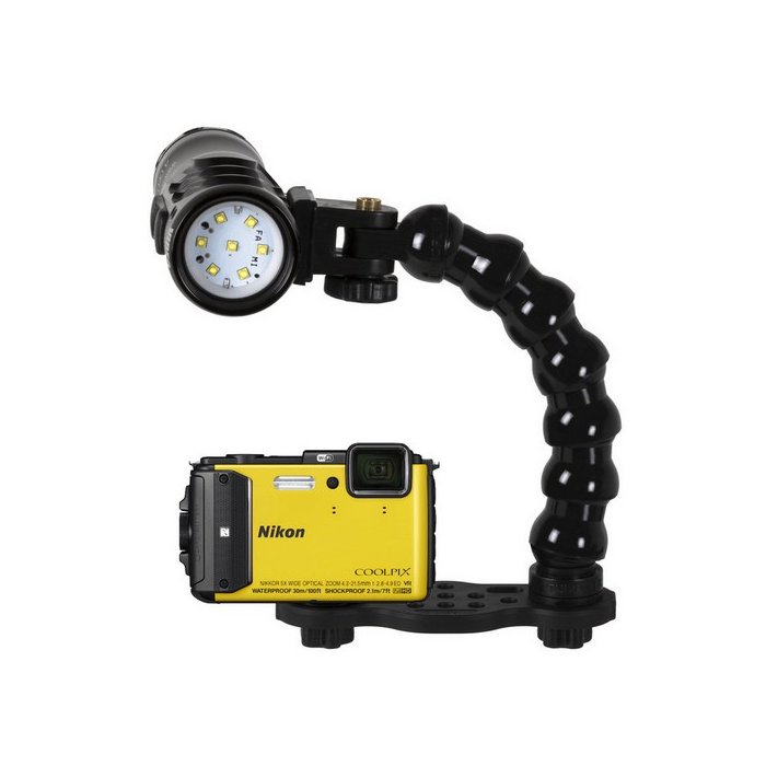 GO-TRAY Underwater Bracket with 3/4 Flex Arm Ys Adapter  for GoPro 