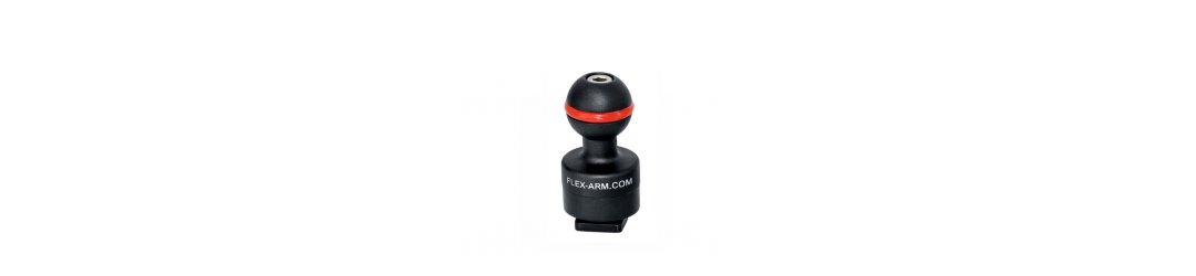 Cold Shoe Kugeladapter 25 mm für Unterwassergehäuse - Kurze Kugel