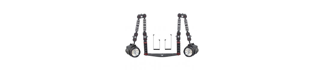 Unterwasser Doppel Blitzgerät Set Sea and Sea YS-D130R und Lichtleiterkabel Optisches