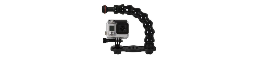 GO-TRAY Underwater Bracket and 3/4 Flex Arm With 1-inch Ball for GoPro 