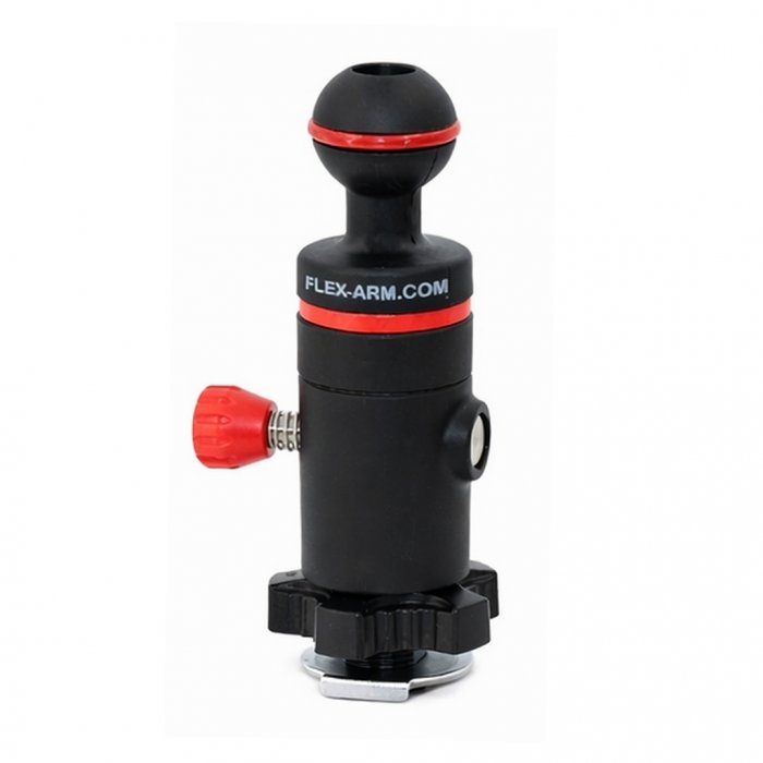 Cold Shoe Adapter with Quick Release 1-Inch Ball 25 mm