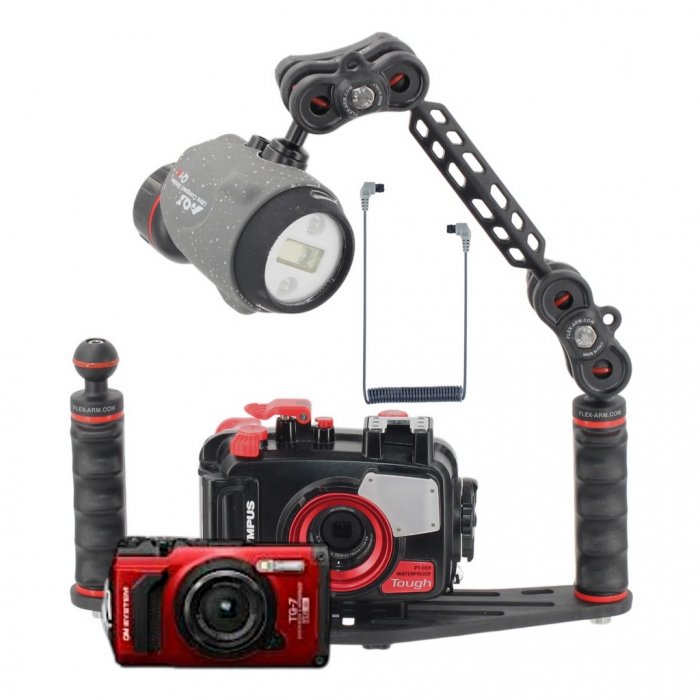 Olympus OM System TG-7 + Unterwassergehäuse PT-059 + Unterwasserblitz AOI Q1i Pack Unterwasserfotografie