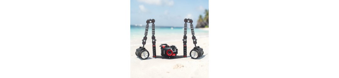 OM System TG-7 + PT-059 Housing + Double Strobe Sea and Sea YS-D130R Underwater Photo Package
