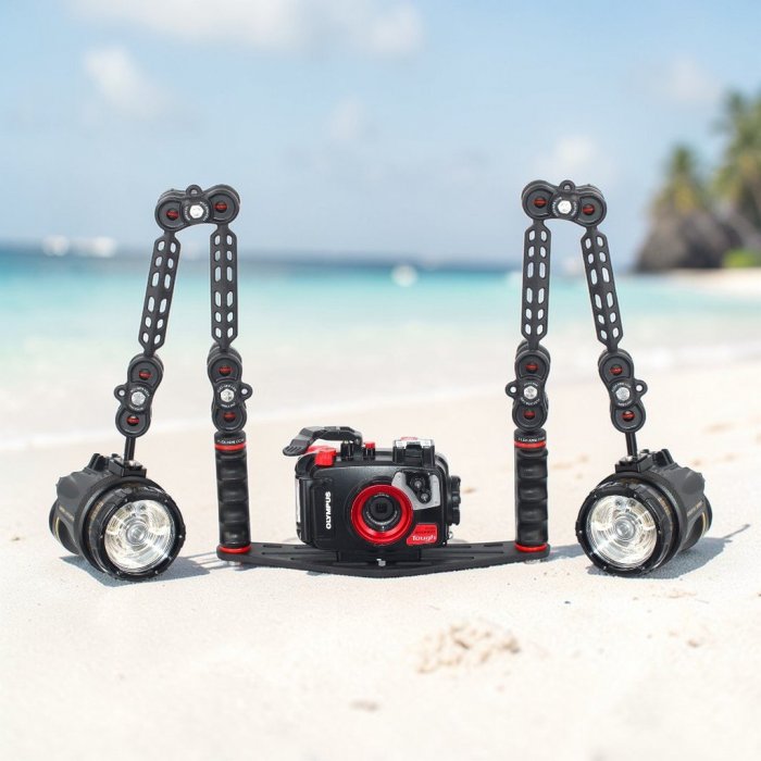 Olympus OM System TG-7 + Caisson Olympus PT-059 + Double Flash Sea and Sea YS-D130R Pack Photo Sous-Marine