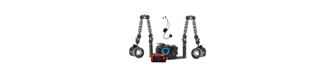 OM System TG-7 + Weefine WFH-TG PRO Housing + Double Strobe Sea and Sea D3 Duo Underwater Photo Package