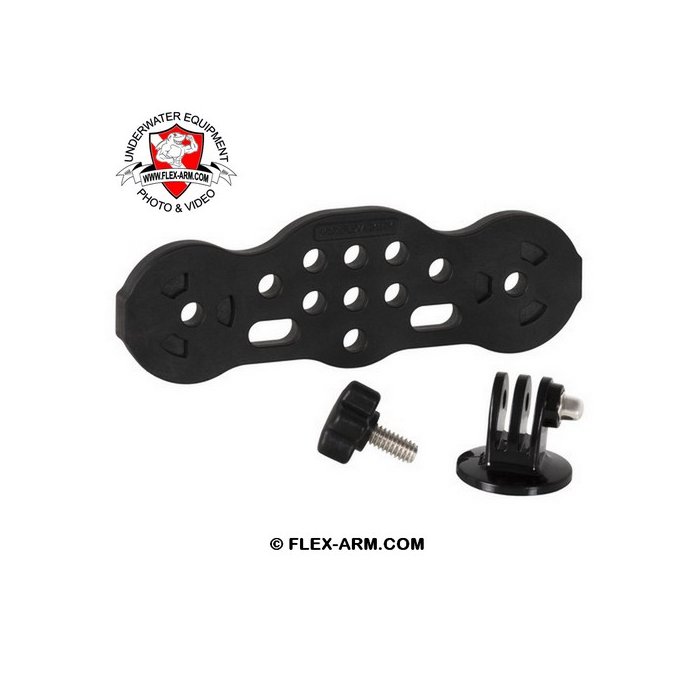 GO-TRAY Underwater Bracket Handle with 1-inch Ball Joint and Universal Lights Adapter