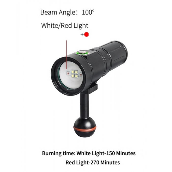 Underwater Camera Tray Package with Sea and Sea YS-03 TTL Strobe and Video Light Scubalamp 2000 Lumen